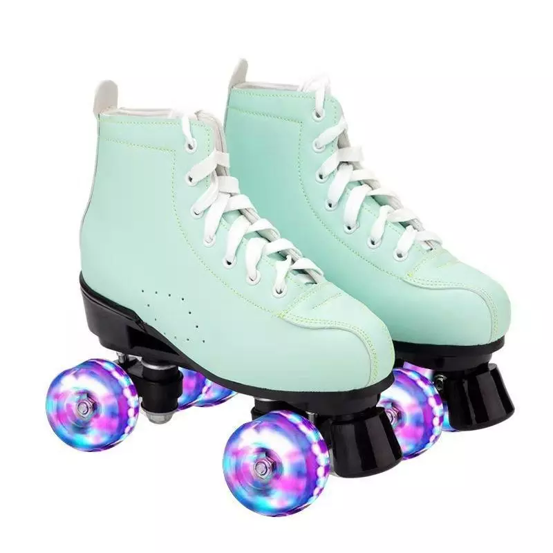 Outdoor Retro Roller Skates Mint Green/Pink/Purple-xinru shop