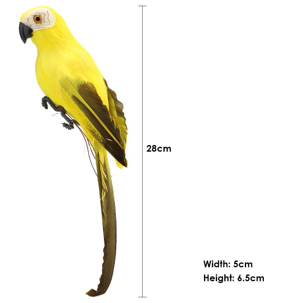 Handmade Foam Parrot Feather Figurine Ornament Fake Bird Garden Prop Decoration-xinru