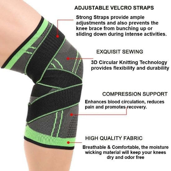 Pain Relief Knee Compression Sleeve With Patella Stabilizer-xinru