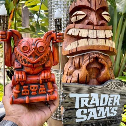 Retro Tiki Figure Statue Hawaii Totem Outdoor Resin Garden Decoration-xinru
