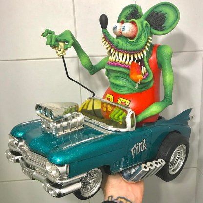 Rat Fink Collectible Model Toy Spooky Halloween Decoration-xinru