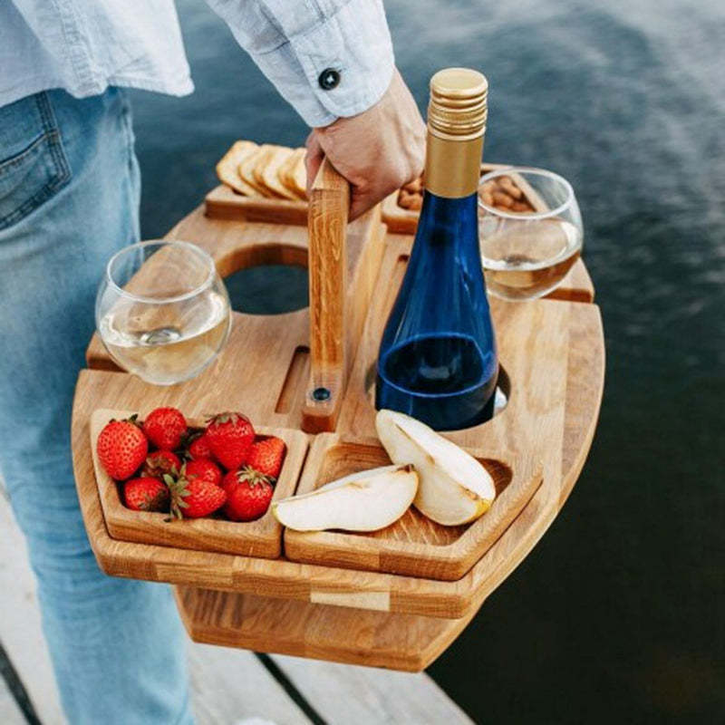 Portable Outdoor Picnic Folding Serving Tray-xinru
