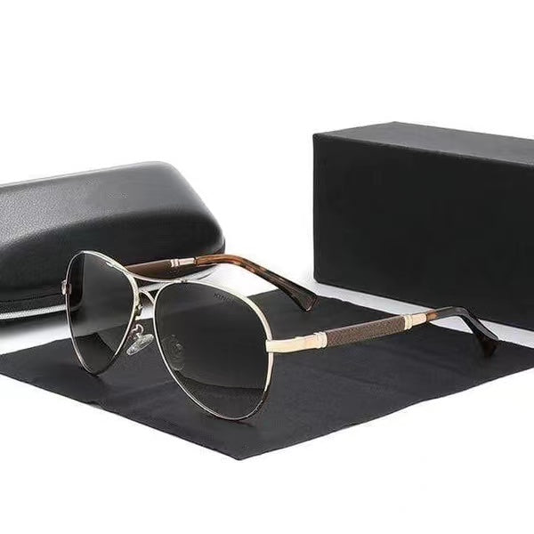 Titanium Alloy Sunglasses Polarized Pilot Mirror Eyewear-xinru