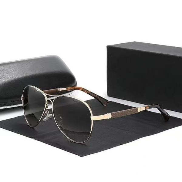 Titanium Alloy Sunglasses Polarized Pilot Mirror Eyewear-xinru