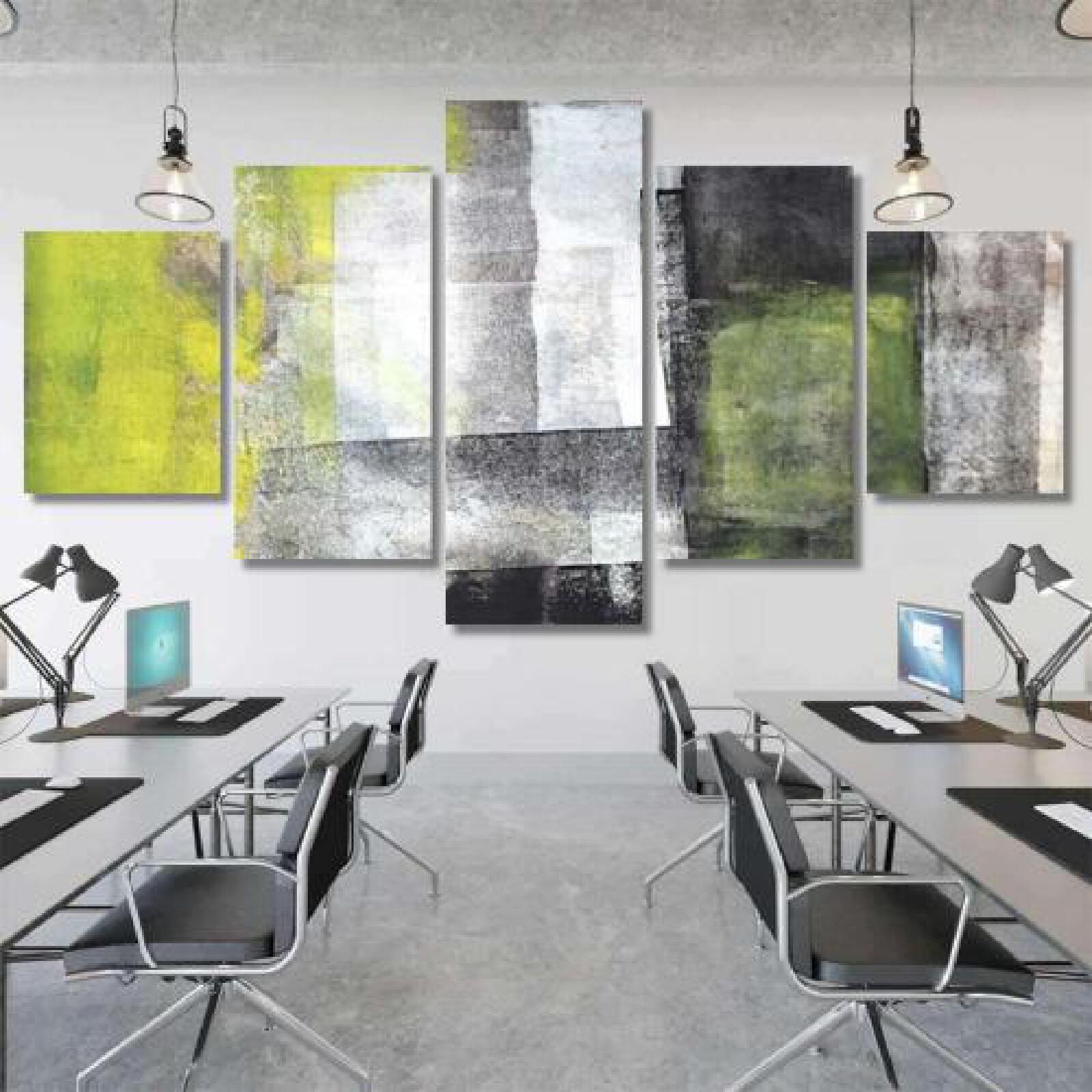 Black Yellow Abstract Art Painting-xinru shop