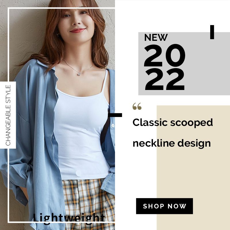 Women's Stretch Cotton Camisole Built-in Bra-xinru