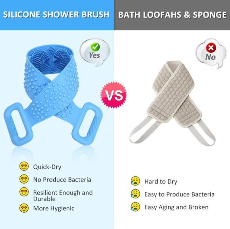 Multifunctional Shower Dual Sided Back Scrubber-xinru