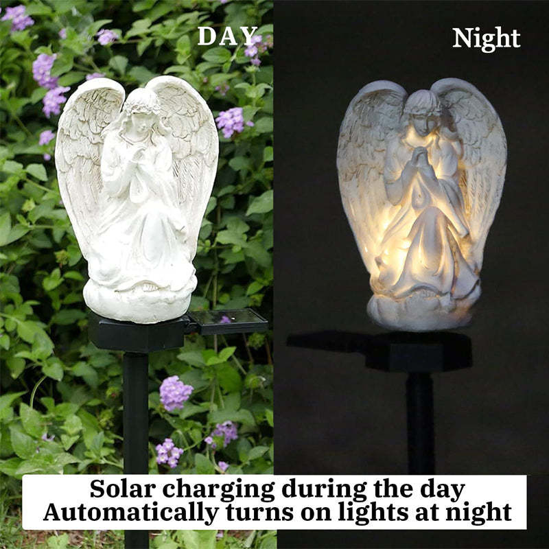 Solar Praying Angle Statue Garden Light-xinru