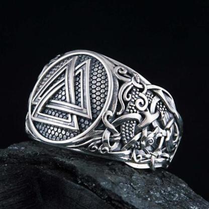 Valknut Ring - Sterling Silver or Gold-xinru shop