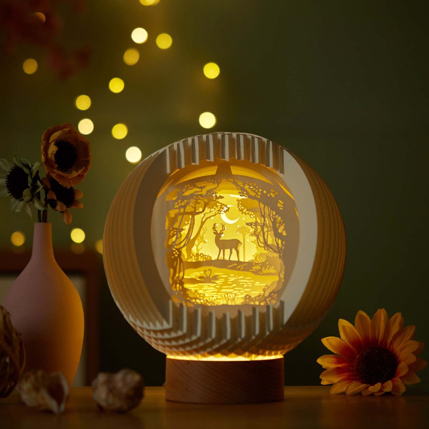 Paper Art Light And Shadow DIY Handmade Creative Paper Carving Lamp-xinru