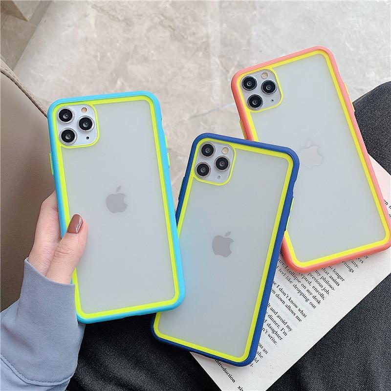 Clear Splicing Candy Color Case-xinru