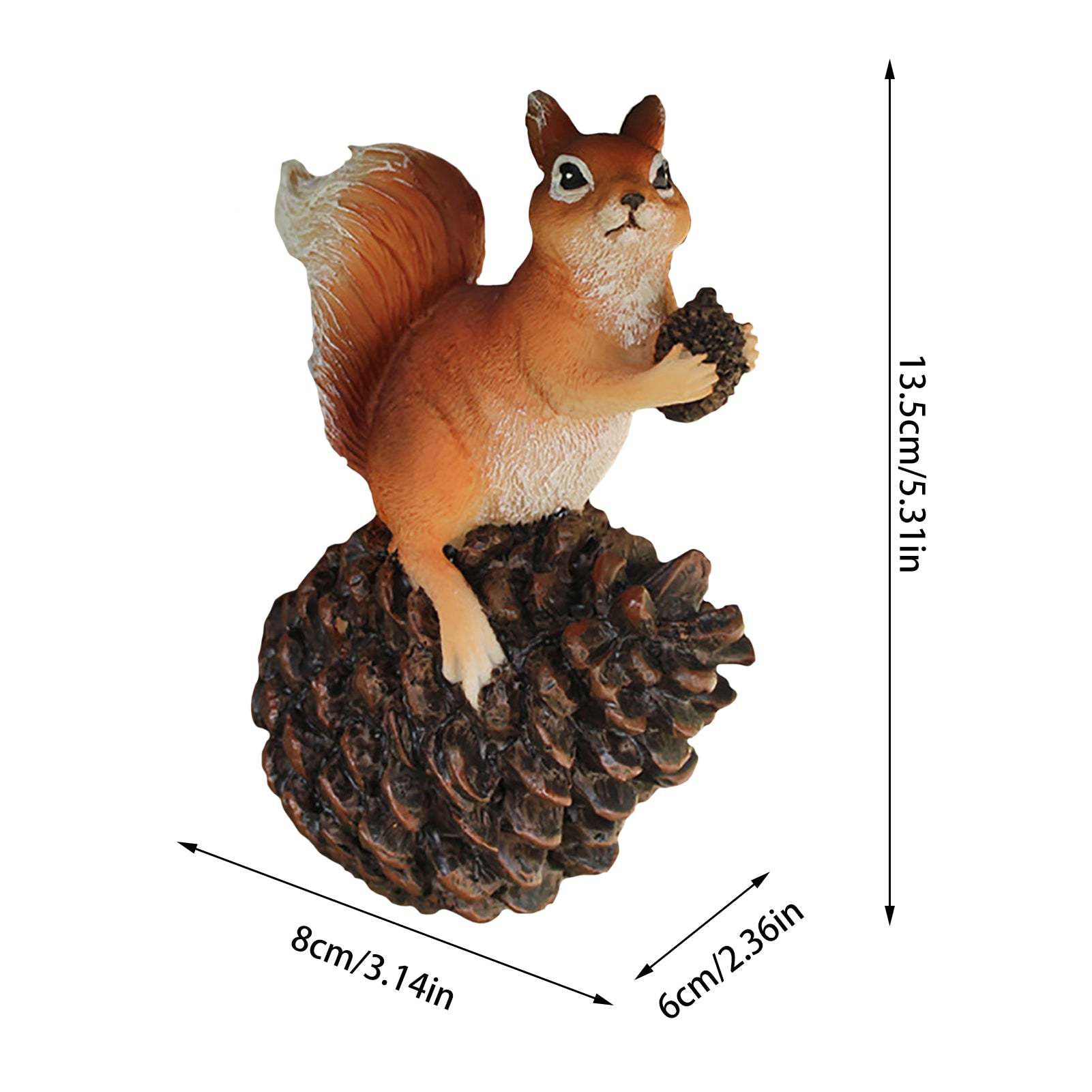 Realistic Resin Squirrel Animal Statue Tree Pendant Wall Garden Ornament-xinru