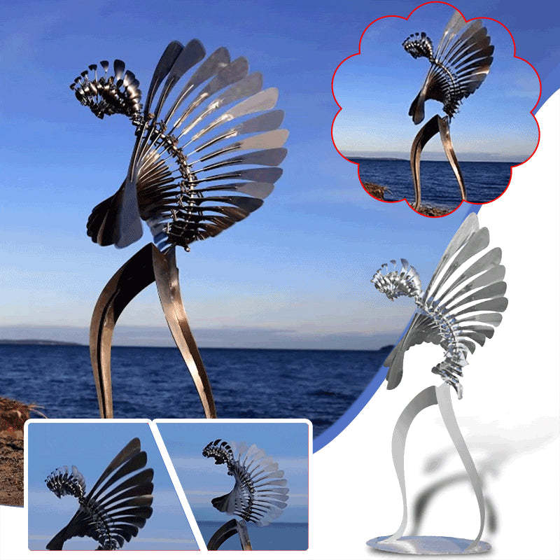 Unique Magical Metal Windmill Rotating Humanoid Garden Ornament-xinru