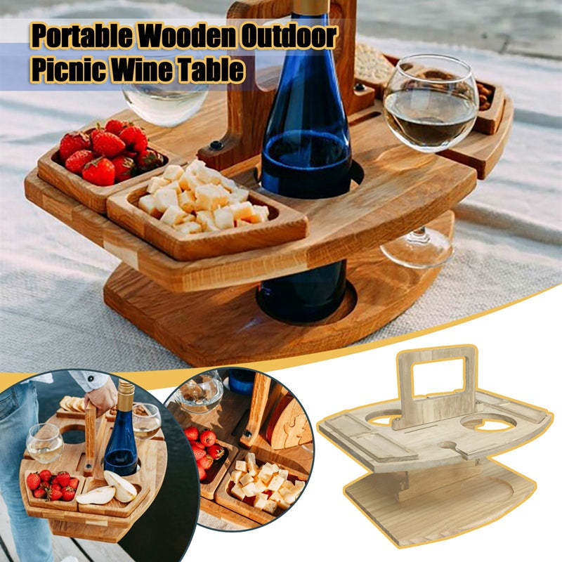 Portable Outdoor Picnic Folding Serving Tray-xinru