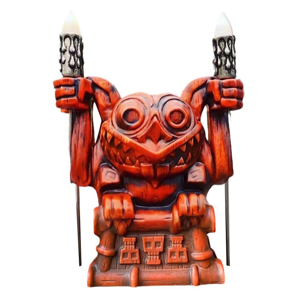 Retro Tiki Figure Statue Hawaii Totem Outdoor Resin Garden Decoration-xinru