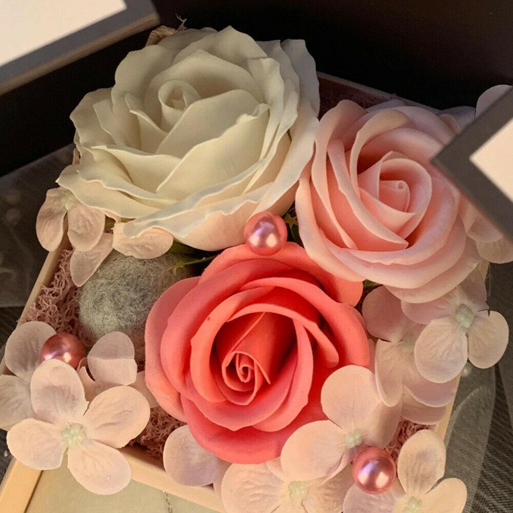 Mother's Day Gift Soap Flower with Necklace I Love You in Gift Set Gift-xinru