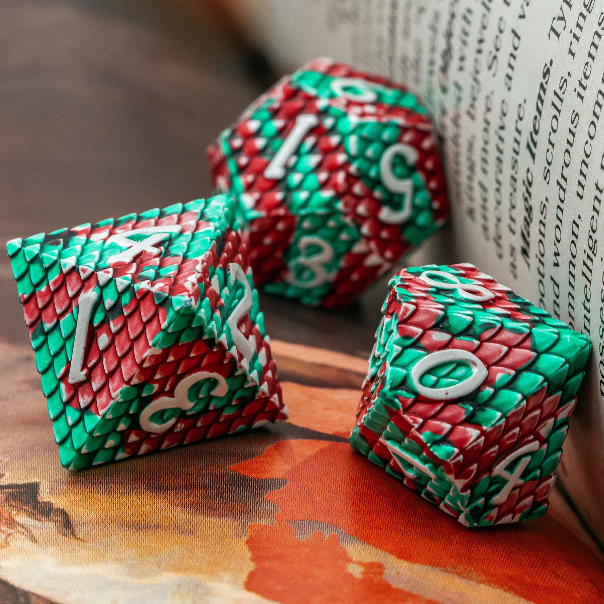Dragon Scales Metal Dice Set  DND Tabletop Gaming-xinru