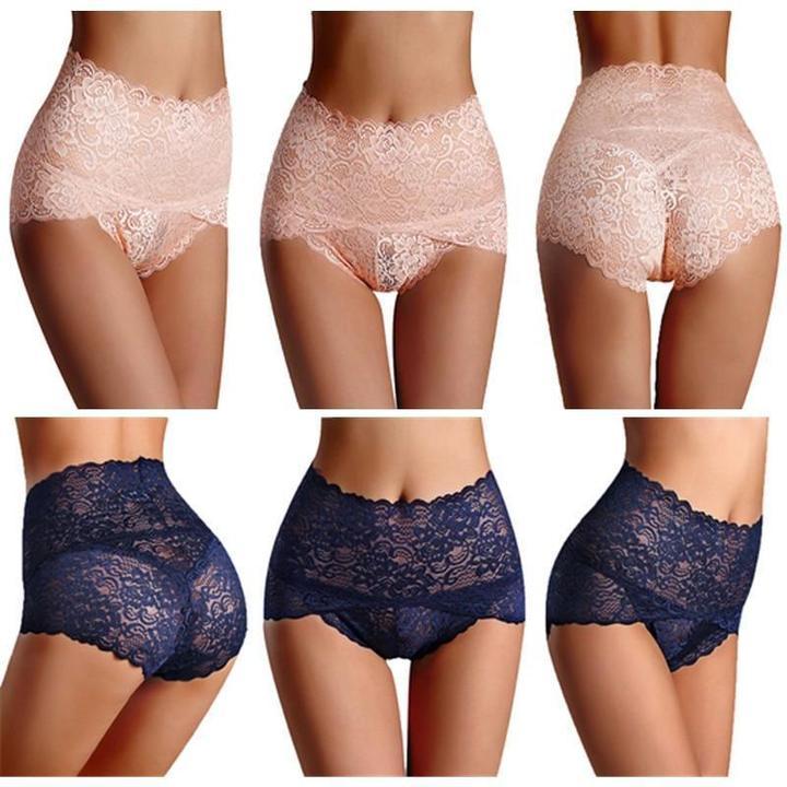Women Seamless Lace Panties Breathable High Waist Butt Lift Briefs Underwea-xinru