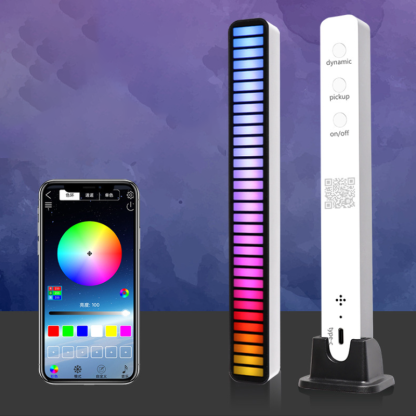 32 Bit LED Sound Control Pickup Rhythm Lights Ambient Voice Activated Light Bar-xinru