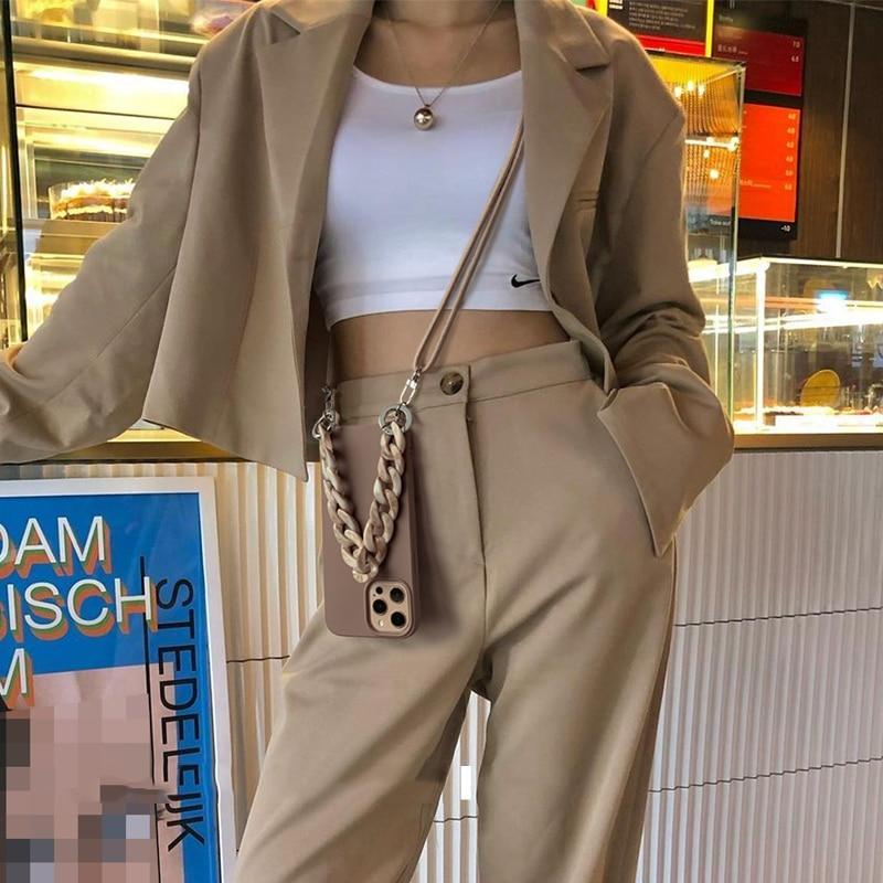 Beige Deluxe Chain Case-xinru