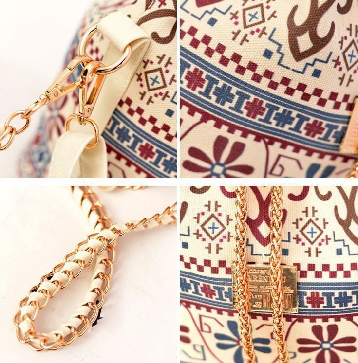 Bohemian Pastel Drawstring Body and Shoulder Bucket Bag-xinru