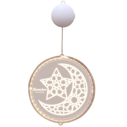 Eid Ramadan Moon Castle LED Decorative Windows Light-xinru