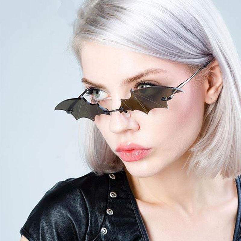 Fashion Bat Small Frame Antiblue Uv Protection Sunglasses-xinru