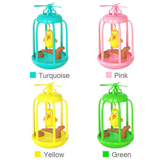 Bird Cage Squeaky Tumbler Spinning Windmill Cat Toy-xinru