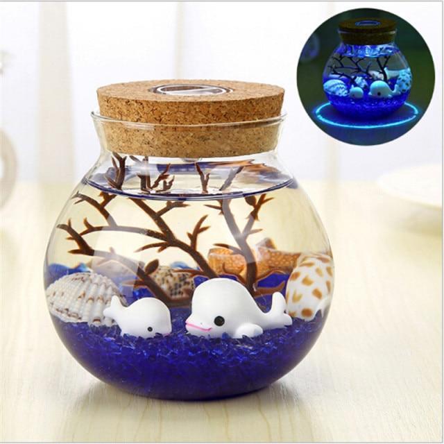 Creative RGB 13 Colors Decorative Bedside Home Aquarium Fish Lamp Holiday Gift-xinru