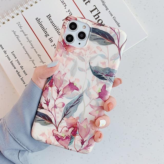 Retro Watercolor Flower Case-xinru