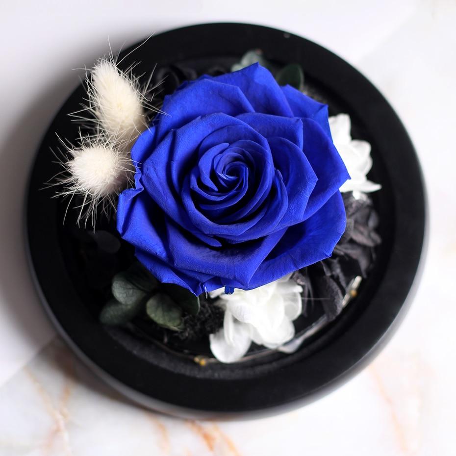 Mother's Day Gift Immortal Enchanted Rose Glass Heart Dome-xinru