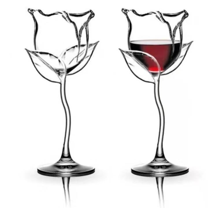 Rose Wine Glass Red Wine Goblet Wine Cocktail Glasses-xinru