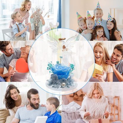 Mother's Day Gift Glass Bottle Handmade Rose Flowers And Love You Necklace-xinru