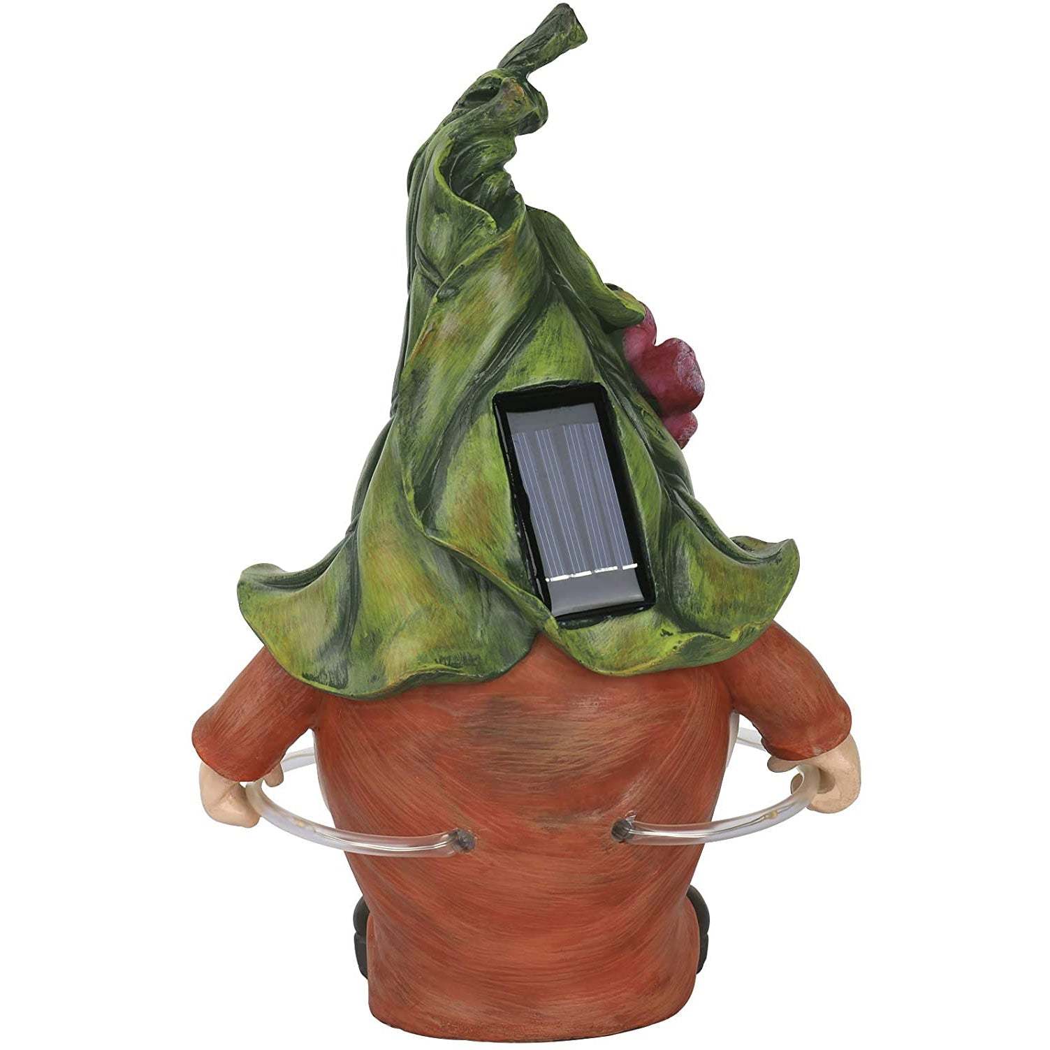 Solar Lamp Garden Gnome Playing Circle Resin Dwarf Statue Outdoor Decoration-xinru