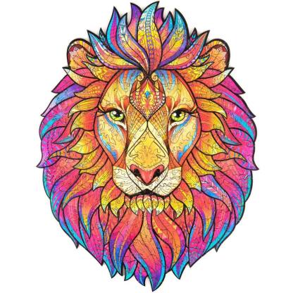 Wooden Brave Lion Jigsaw Puzzle Gifts With Box-xinru