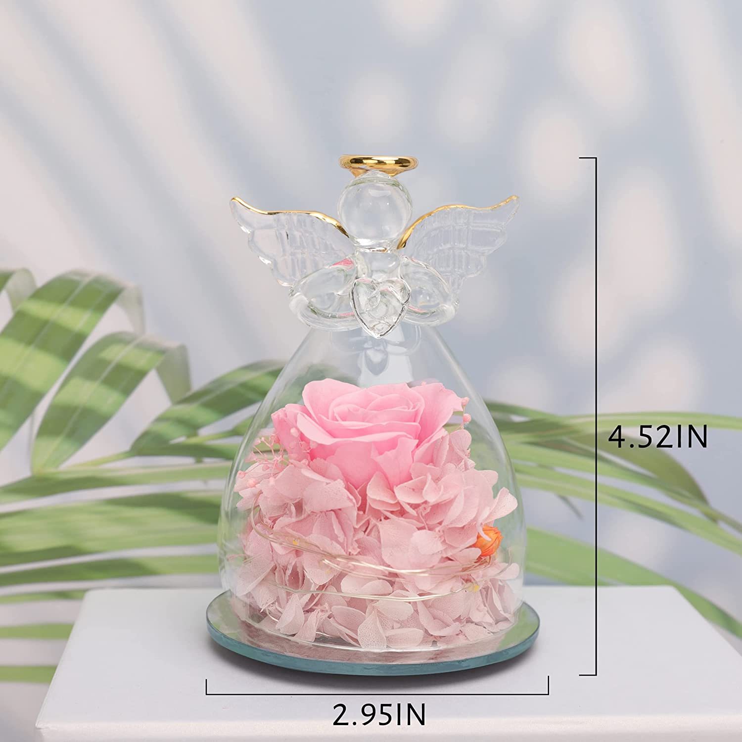 Mother's Day Gifts Led Angel Figurines With Pretty Rose-xinru