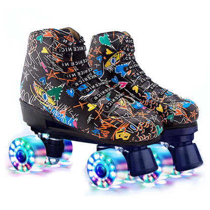 Colorful Graffiti Roller Skates-xinru shop