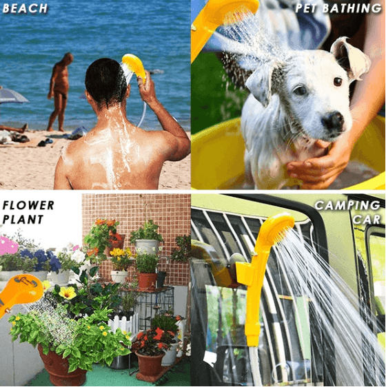 Portable Outdoor Travel Hiking Shower Head Camping Pump-xinru