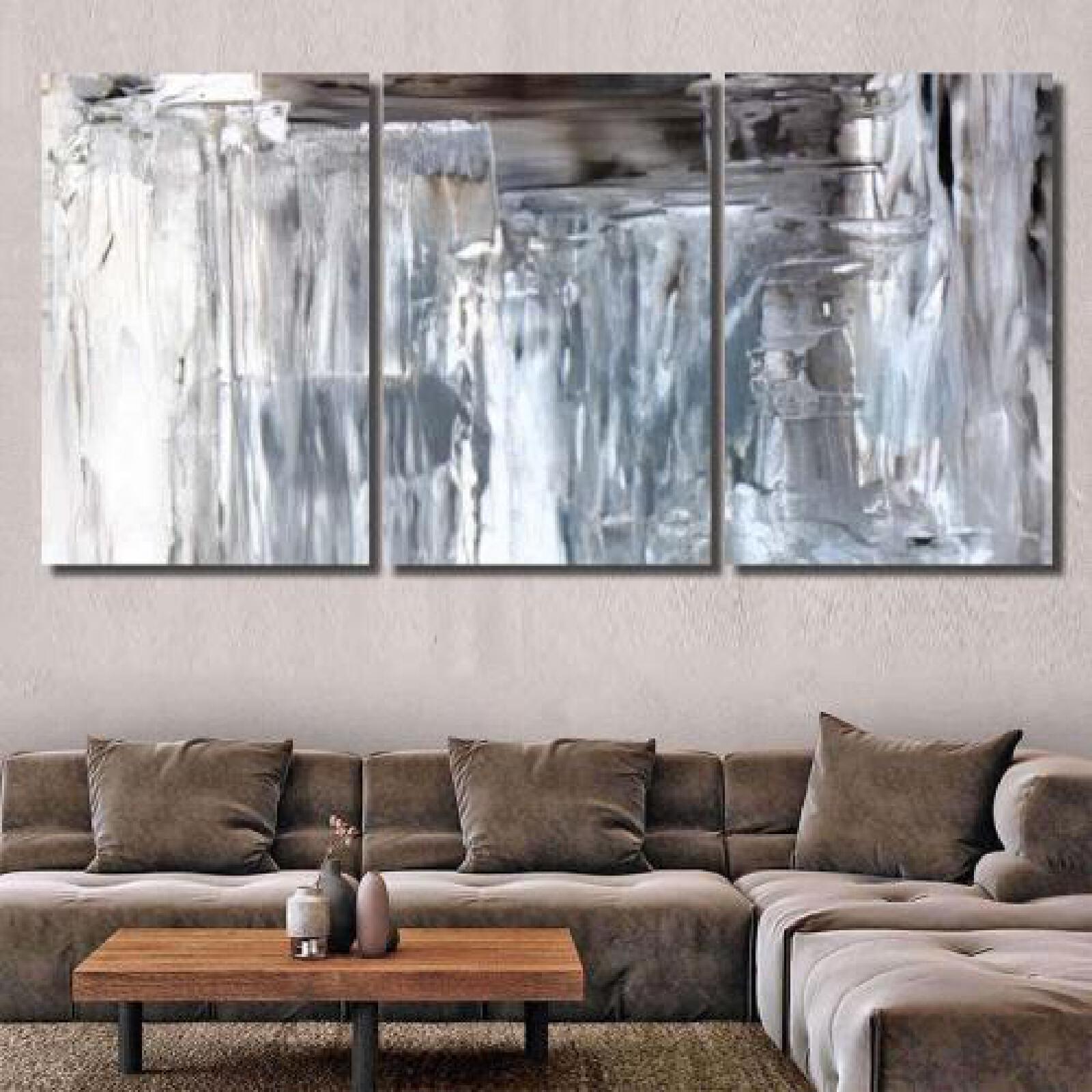 Brown Grey Abstract Art-xinru shop