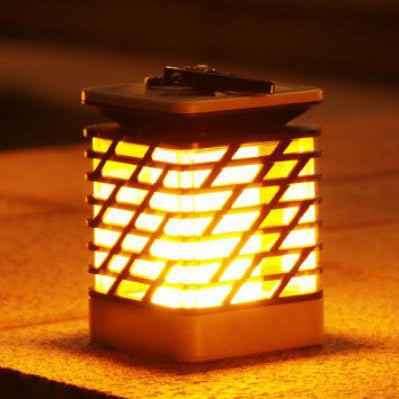Solar Flame Torch Light Square LED Garden Lawn Decorative Hanging Light-xinru
