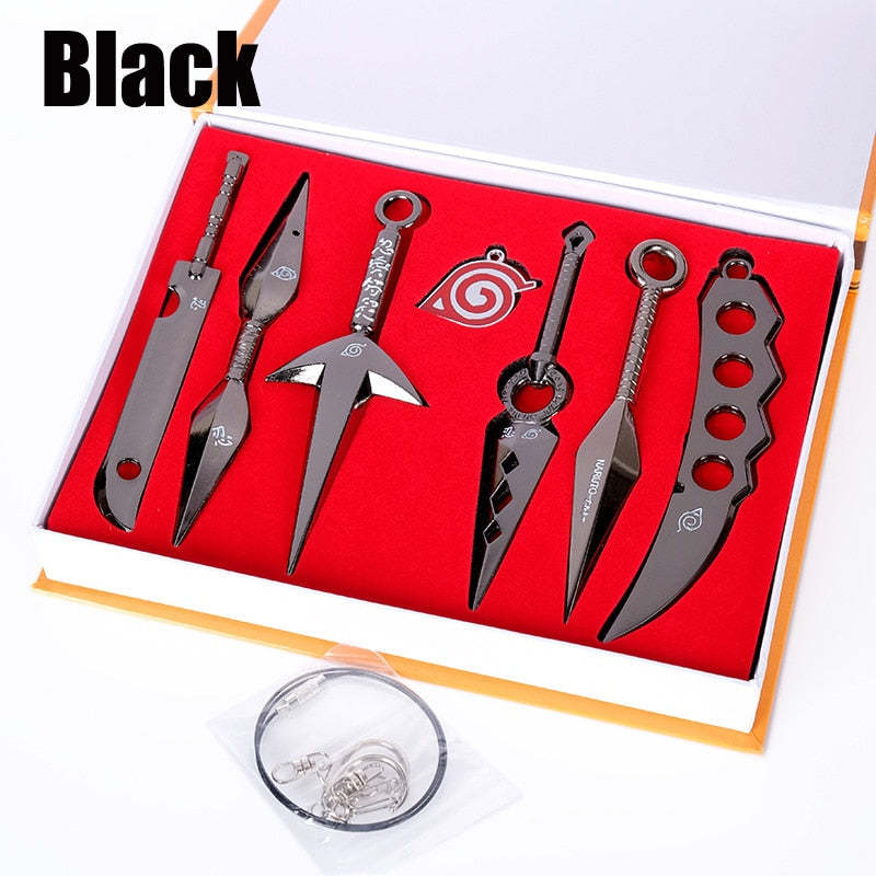 Naruto Armor Metal Cosplay Props Kakashi Madara Sword Set Pendant Dagger Dart-xinru
