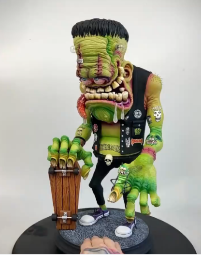 Scary Monster Statue Angry Big Mouth-xinru