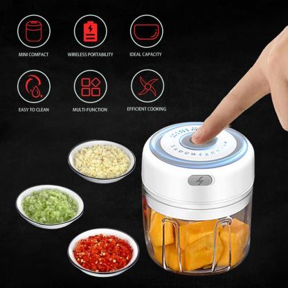Portable Stainless Steel Wireless Electric Vegetable Cutter-xinru