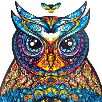 Wooden Jigsaw Puzzle Owl With Box For Adults-xinru