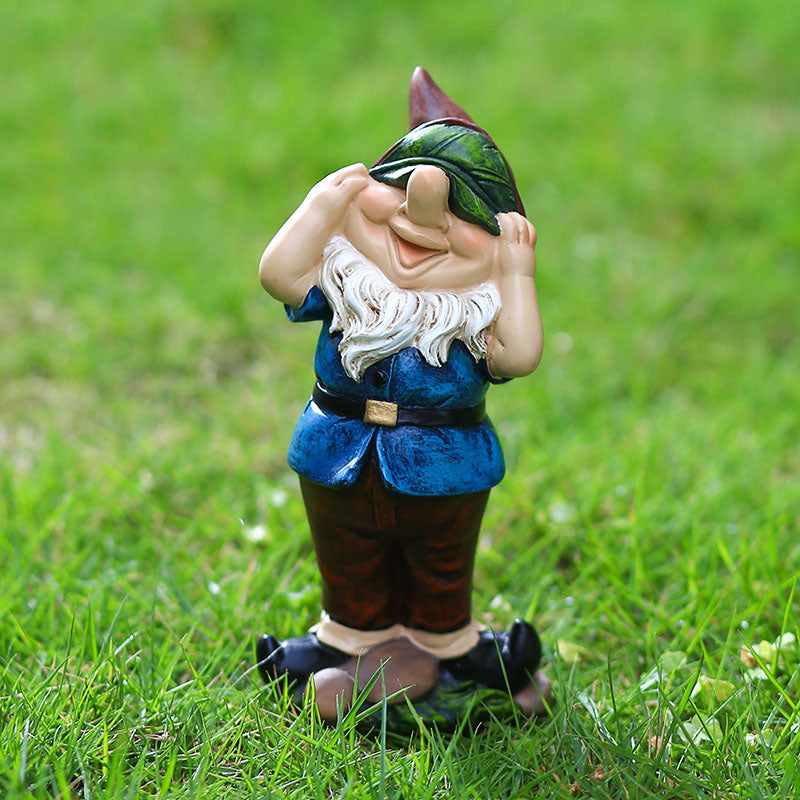 Three Wise Garden Gnomes Statue-xinru