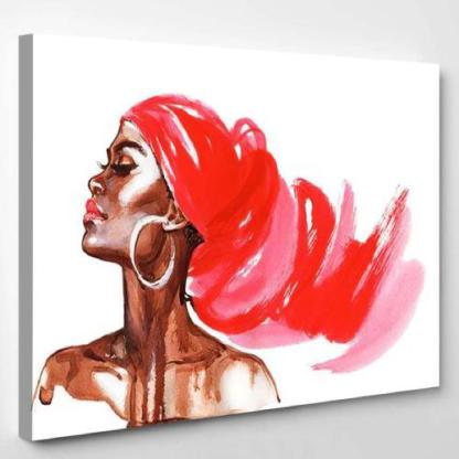 Watercolor Beauty African Woman Painting Fashion-xinru shop