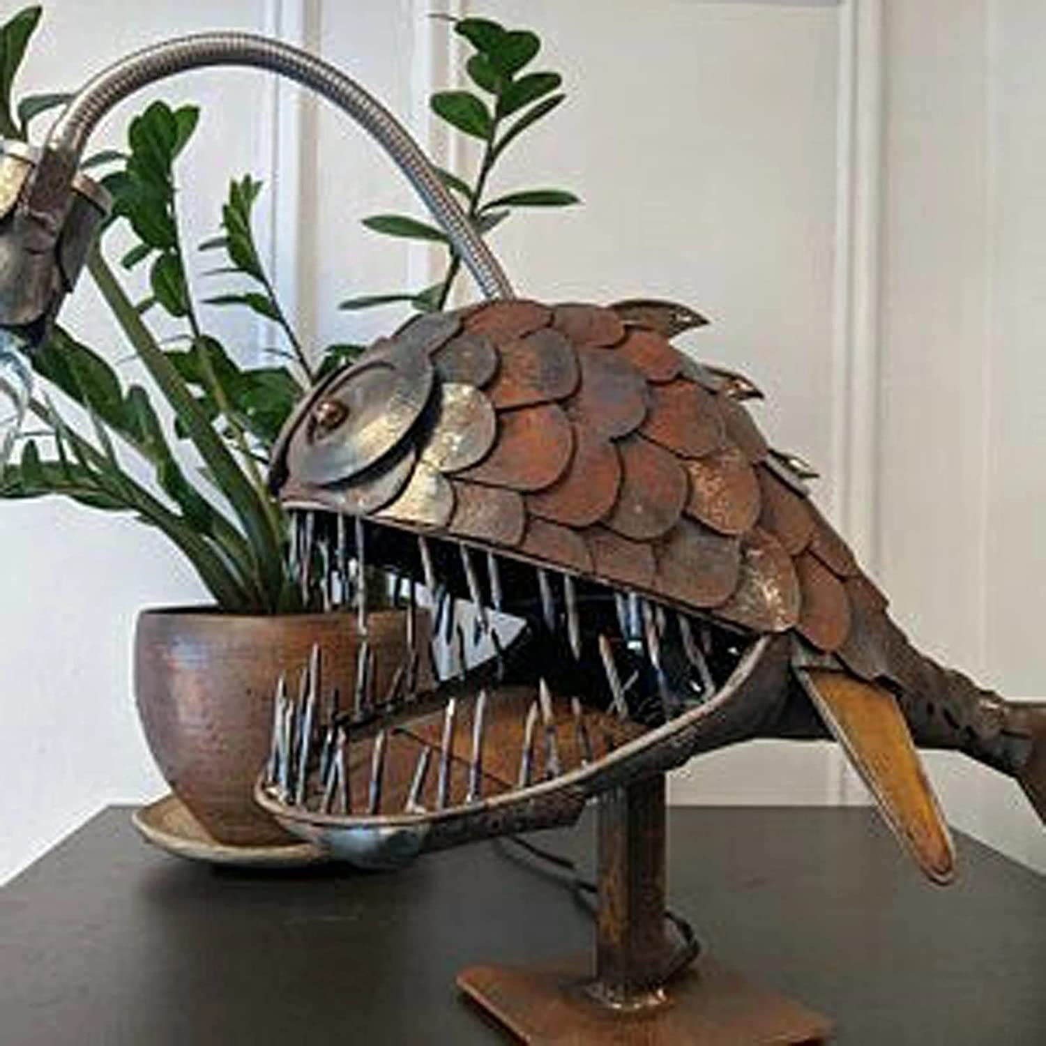 Artistic Angler Fish Retro Table Lamp Fish Light Flexible Lamp Head Table-xinru