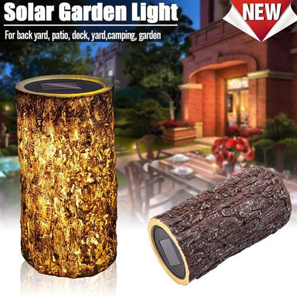 Solar Garden Stump Landscape Light Outdoor Decor-xinru