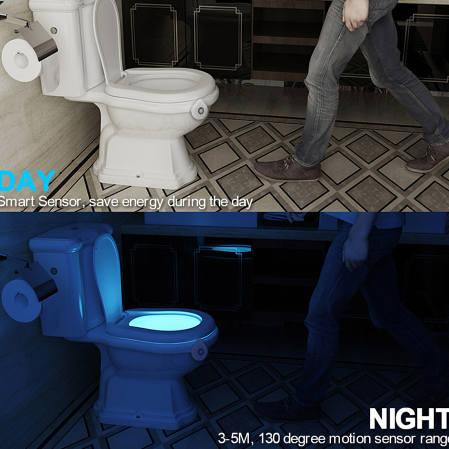 Color Changing Motion Sensor Toilet Night Light-xinru