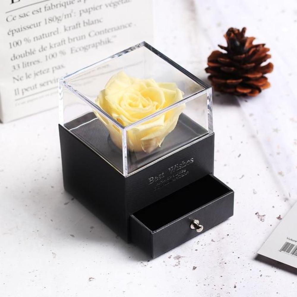Immortal Preserved Rose Teddy Bear Box Display-xinru